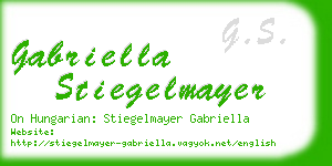 gabriella stiegelmayer business card